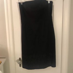 Beautiful strapless dress with eyelet like detail